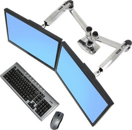 ERGOTRON LX Dual Side-by-Side Arm silver