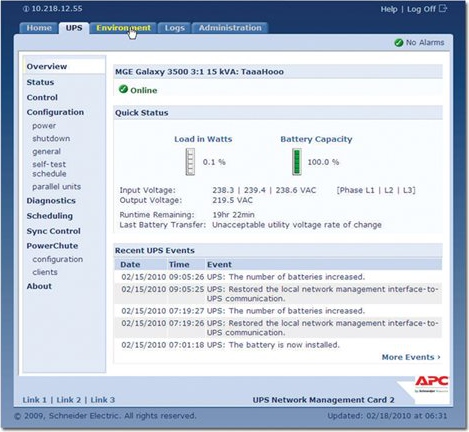 APC UPS Network Management Card 2