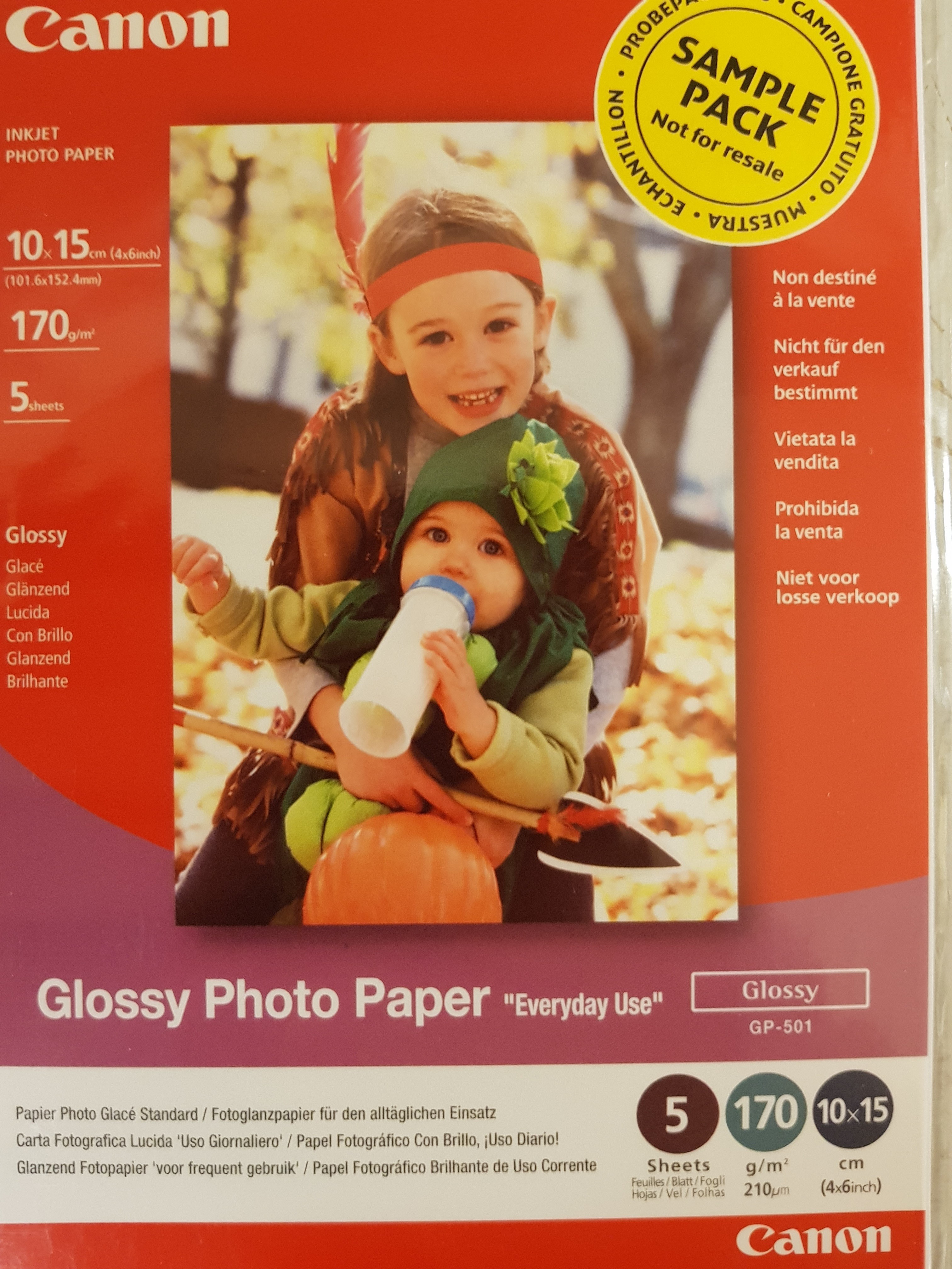 Bilde Fotopapir CANON 10X15 Gp-501 5P