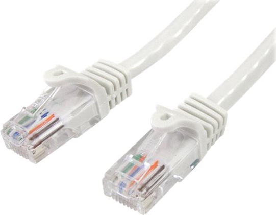 STARTECH 45PAT1MWH 1m White Cat 5e Cable