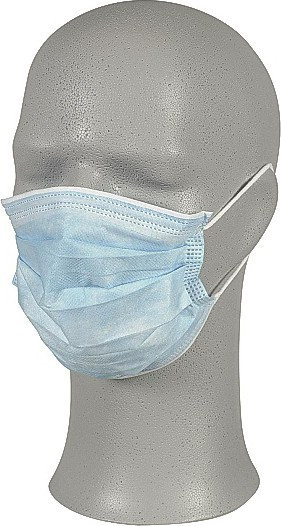 Bilde Munnbind Abena Latexfri Strikk Blå (50 stk)