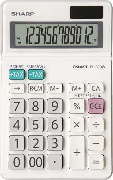 BildeDesk Calculator SHARP EL-320W, 12-digit
