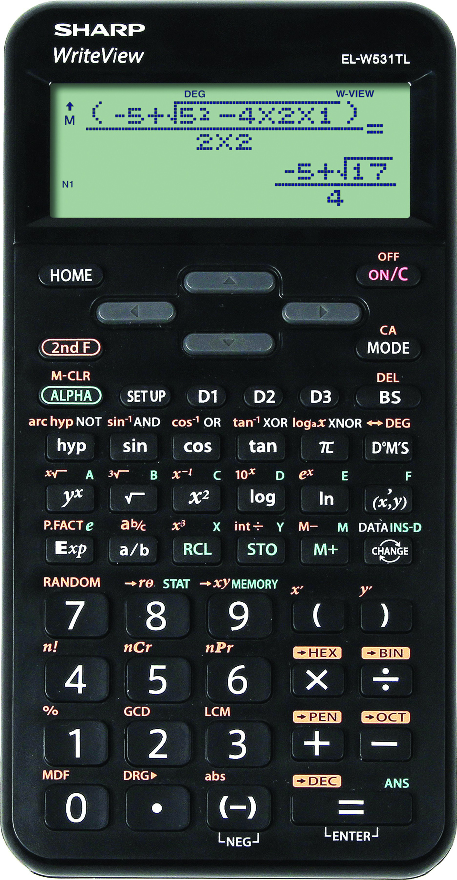 Sharp scientific calculator EL-W531TL black