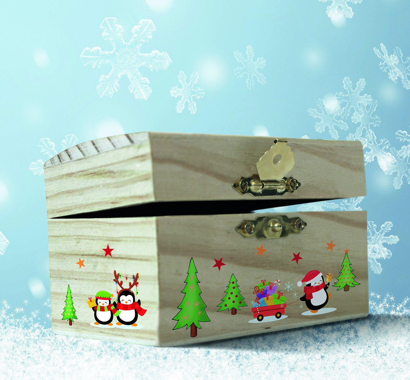 Herma Klistremerker Magic vinter/jule pingviner (1)