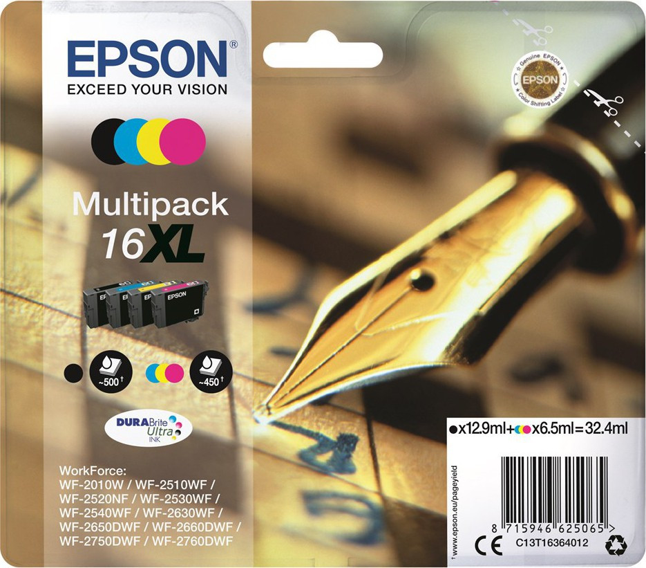 BildeBlekk Epson C13T16364010 16XL CMYB (4 stk)