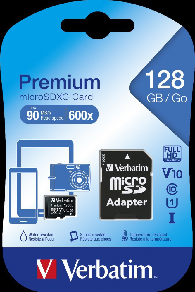 BildeMicro SDXC Card 128GB Class 10 w/adaptor