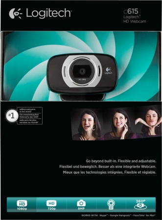 C615 HD Webcam, Black