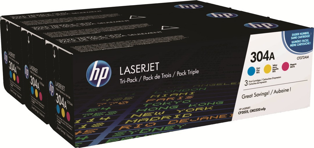 Toner HP CF372AM 304A C/M/Y (3)