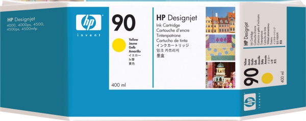 HP Blekkpatron No.90 Gul (400ml)