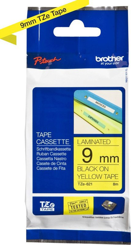 Brother TZe tape 9mmx8m black/yellow