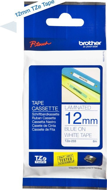 Brother TZe tape 12mmx8m blue/white