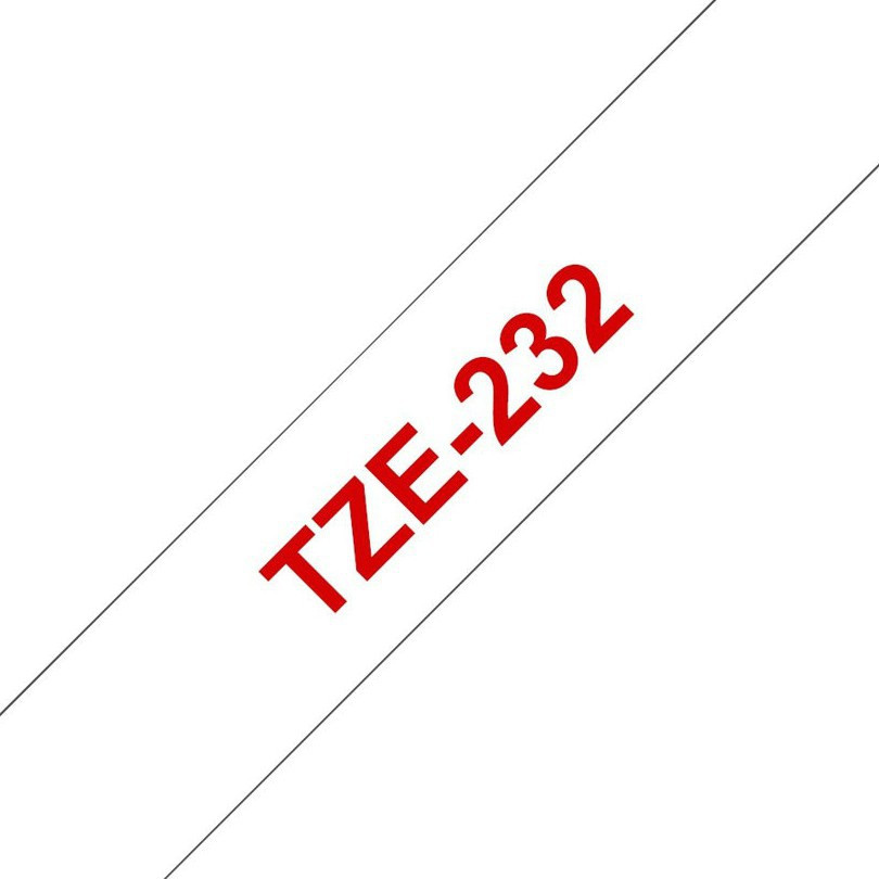 Brother TZe tape 12mmx8m red/white