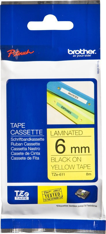 Brother TZe tape 6mmx8m black/yellow