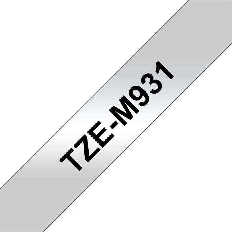 TZe tape 12mmx8m black/silver mat