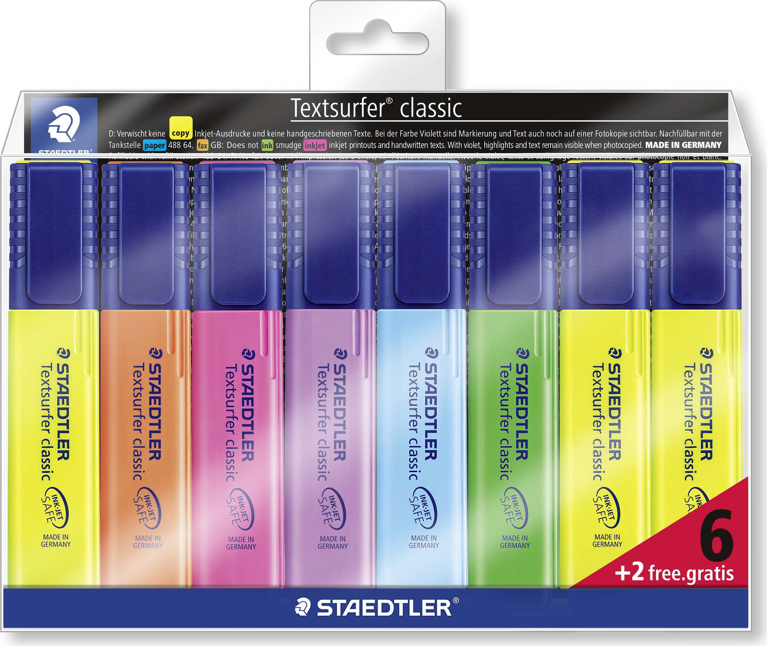 BildeSTAEDTLER Overstrykningspenn Textsurfer assortert (6+2)
