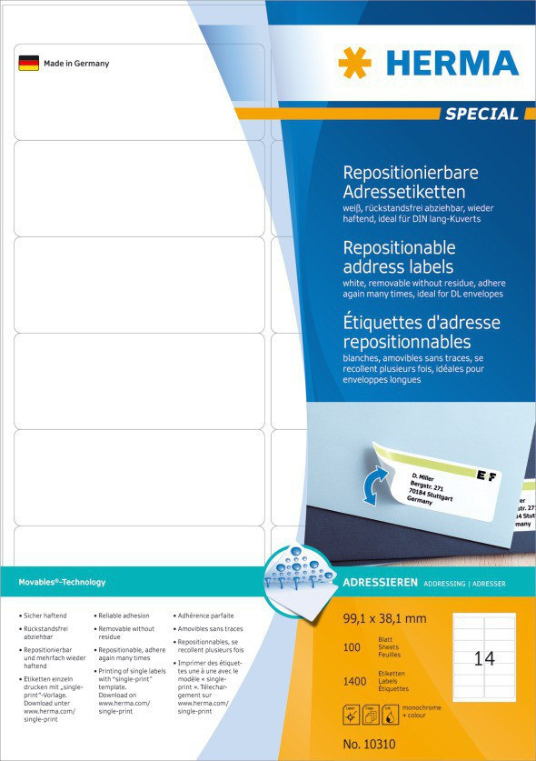 BildeHerma Etiketter Movables 99,1x38,1 (100)