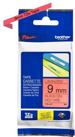 Brother TZe tape  9mmx8m black/red