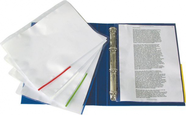 Esselte Signallomme m/farget kant 105my A4 hvit (100)