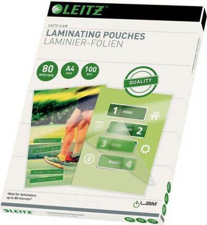 BildeLeitz Lamineringslomme A4 80my (100)