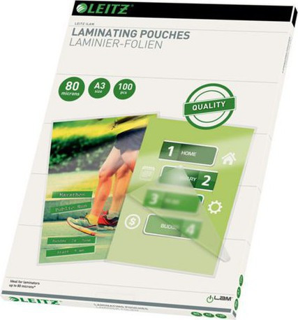 Leitz Lamineringslomme A3 80my (100)
