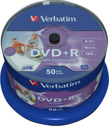 DVD+R 16XWide Inkjet printable No ID(50)