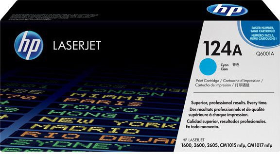 HP Toner Cyan 124A (2.000 sider) Q6001A
