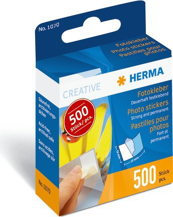 BildeHerma Fotoetiketter i dispenser 12x17mm (500)