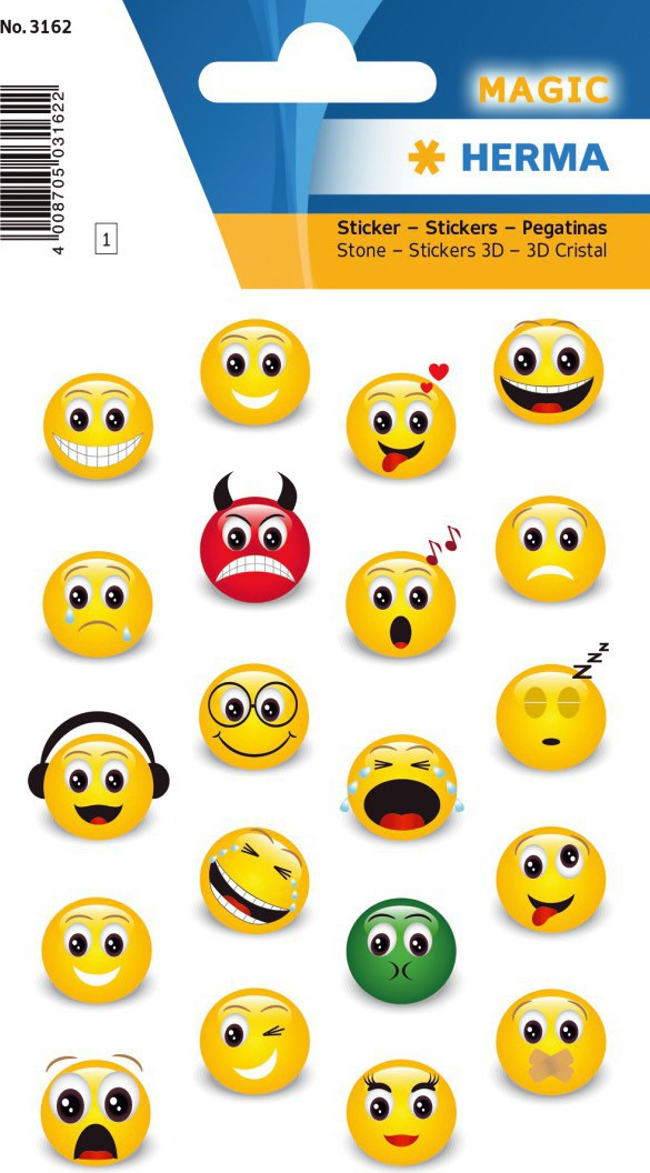 BildeHerma Klistremerker Magic Emojis