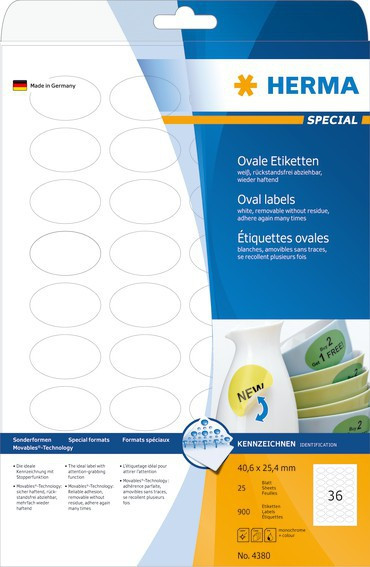BildeHerma Etiketter Movable 40,6x25,4 (25)