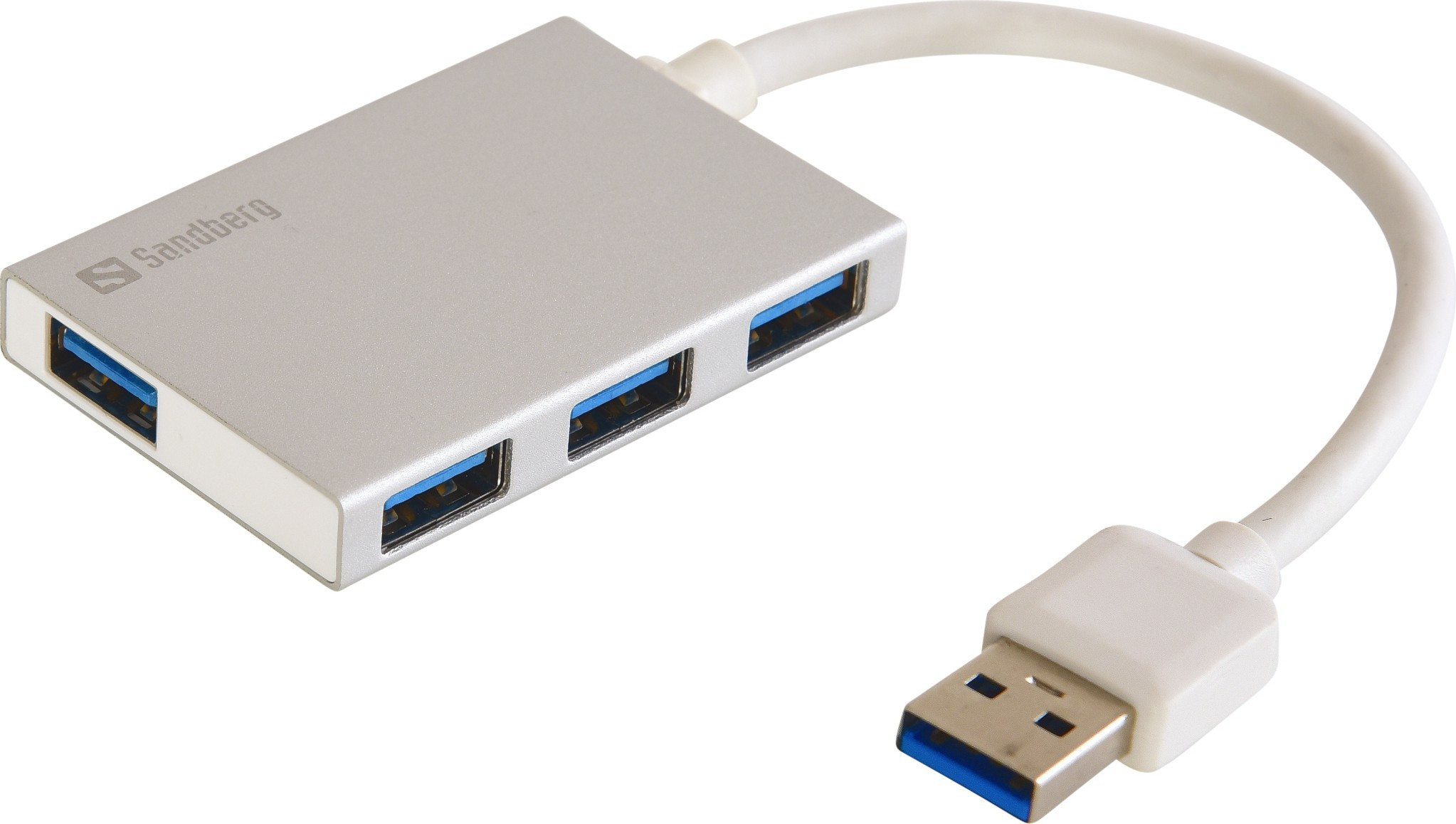 BildeUSB 3.0 Pocket Hub 4 Ports, Silver
