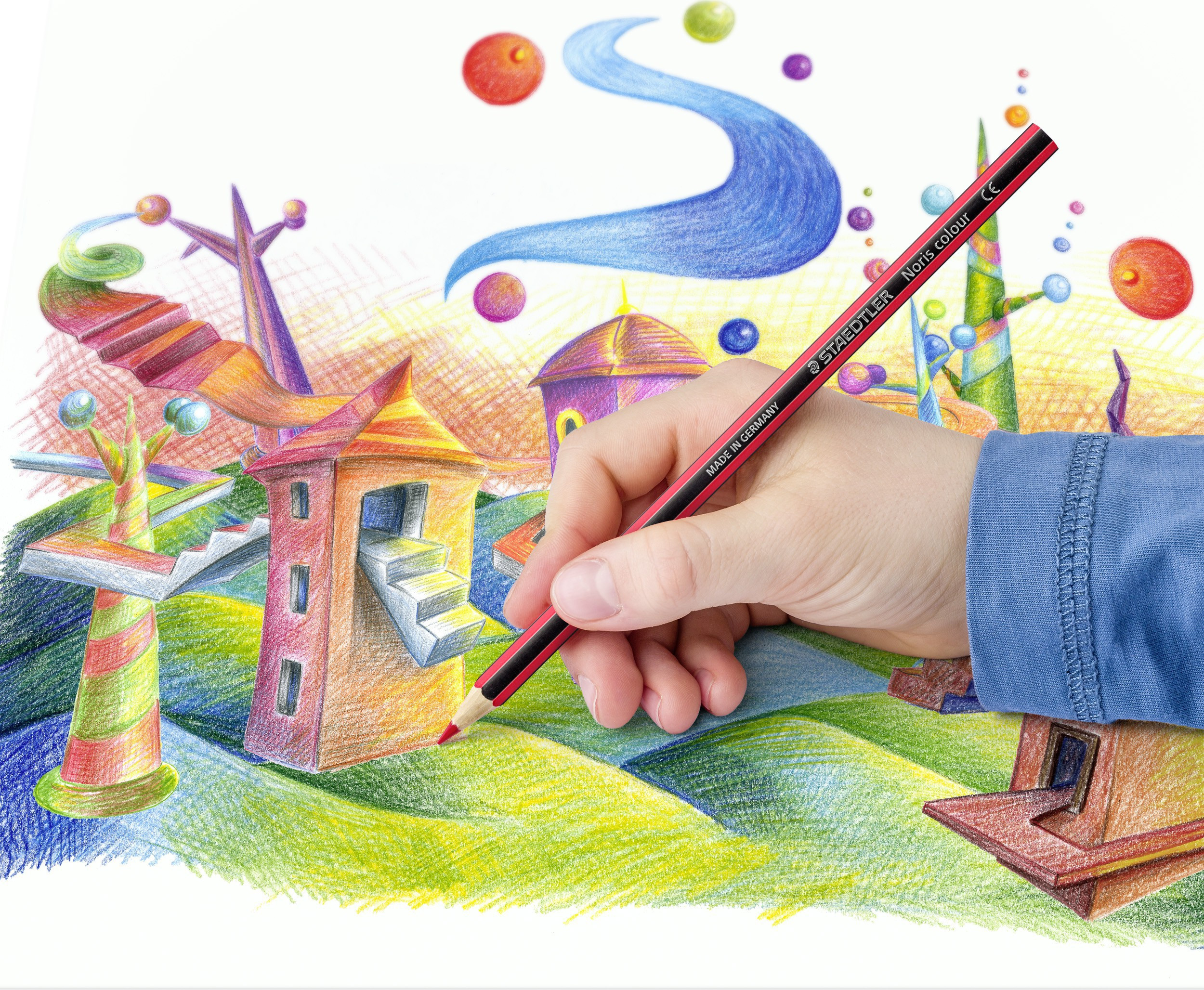 STAEDTLER Fargeblyanter Noris Upcycled Wood ass (12)