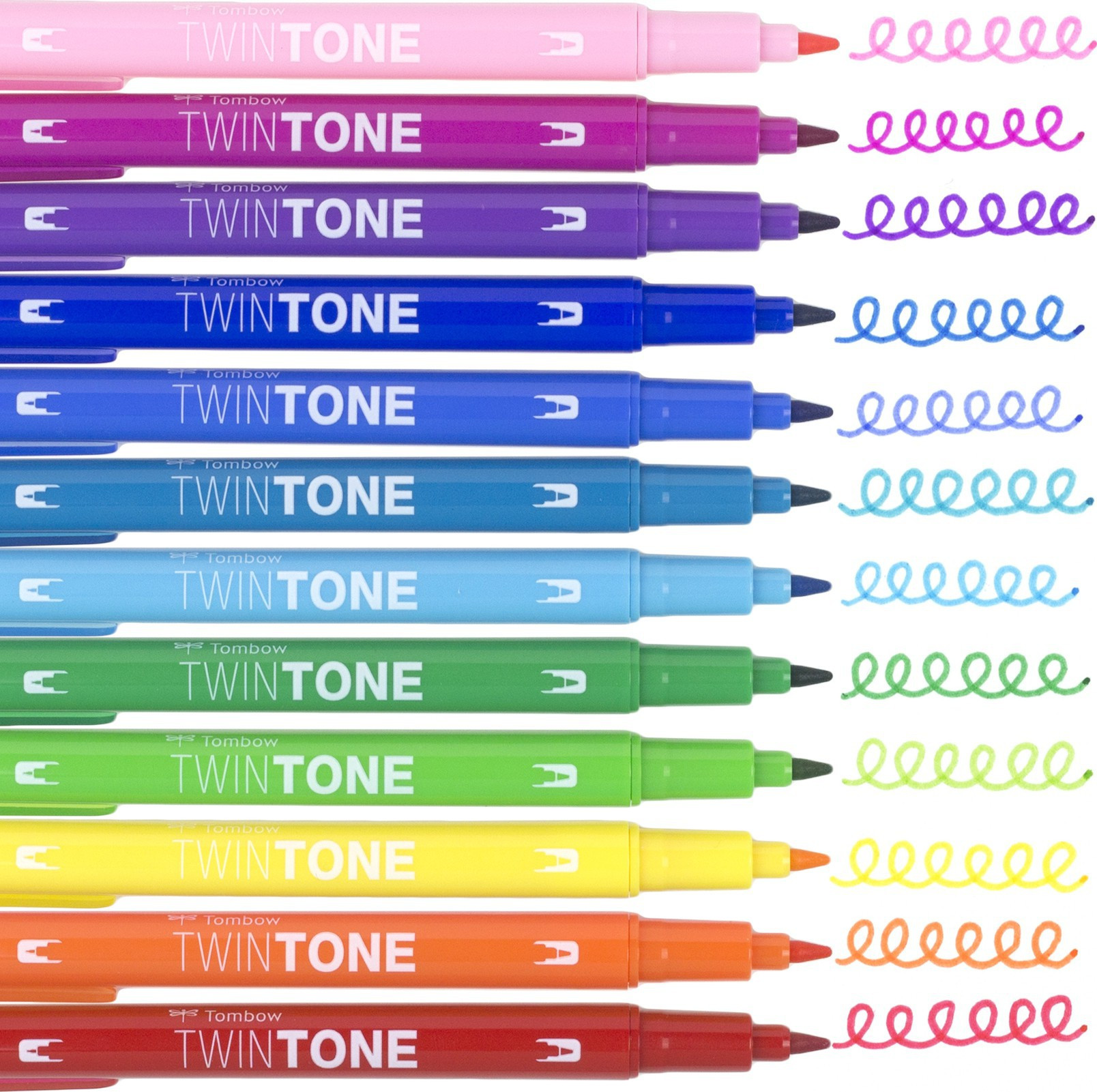 Tombow Marker TwinTone Regnbue 0,3/0,8 (12)