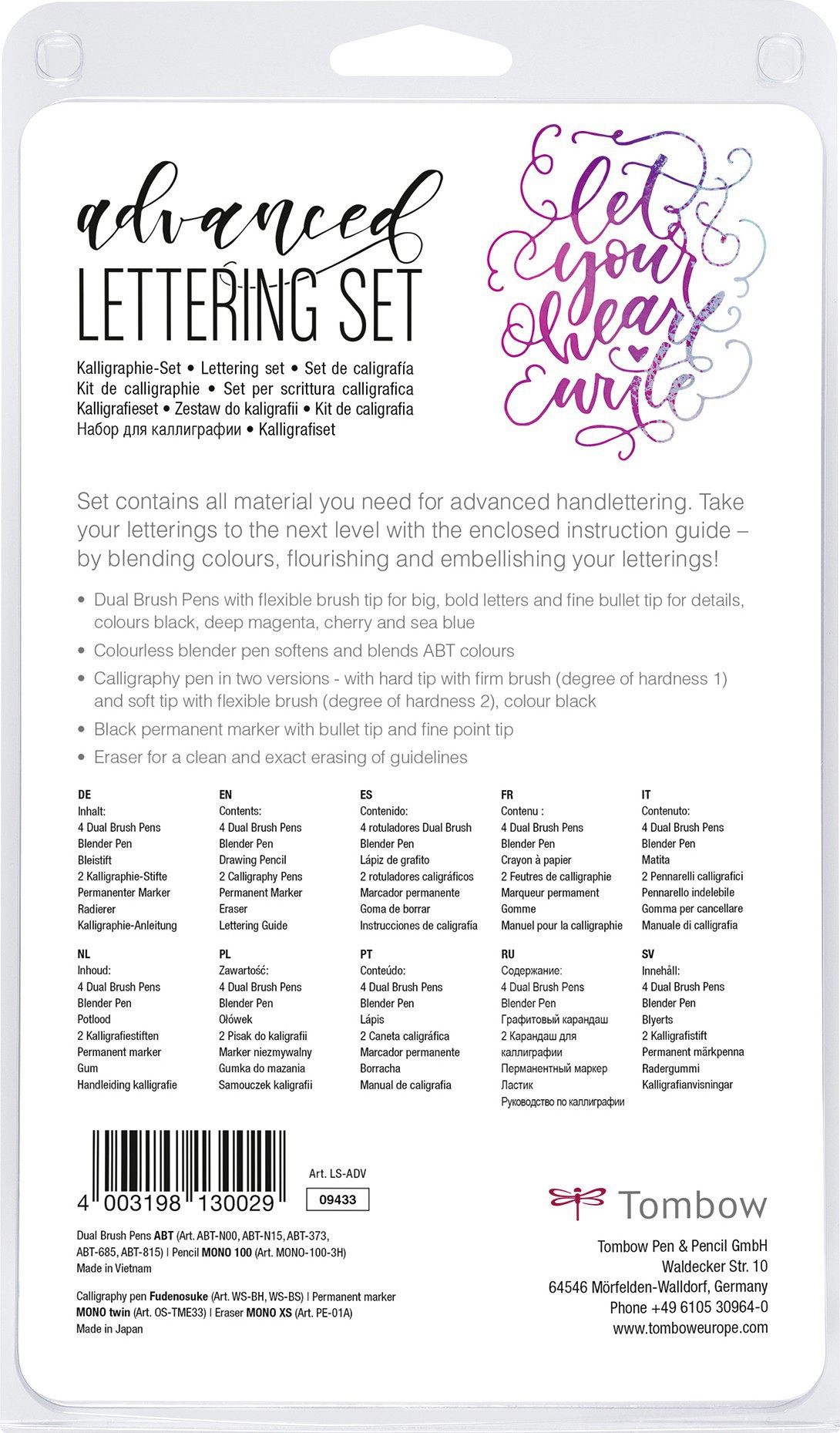 Tombow Lettering Sett Erfaren