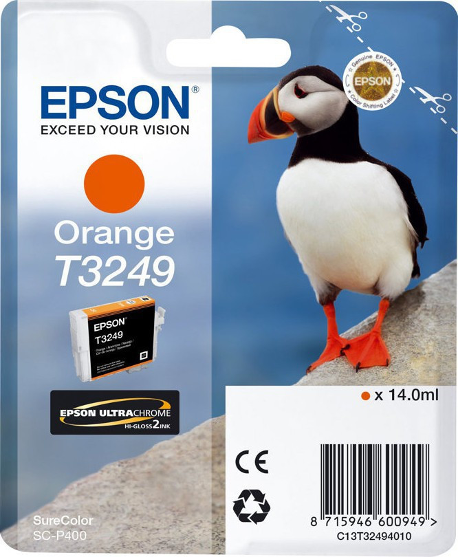BildeEPSON Ink UltraChrome T32494010 Orange 14 ml