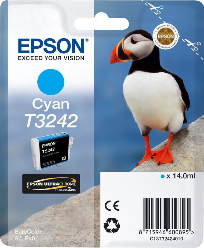 BildeEPSON Ink UltraChrome T32424010 Cyan 14 ml