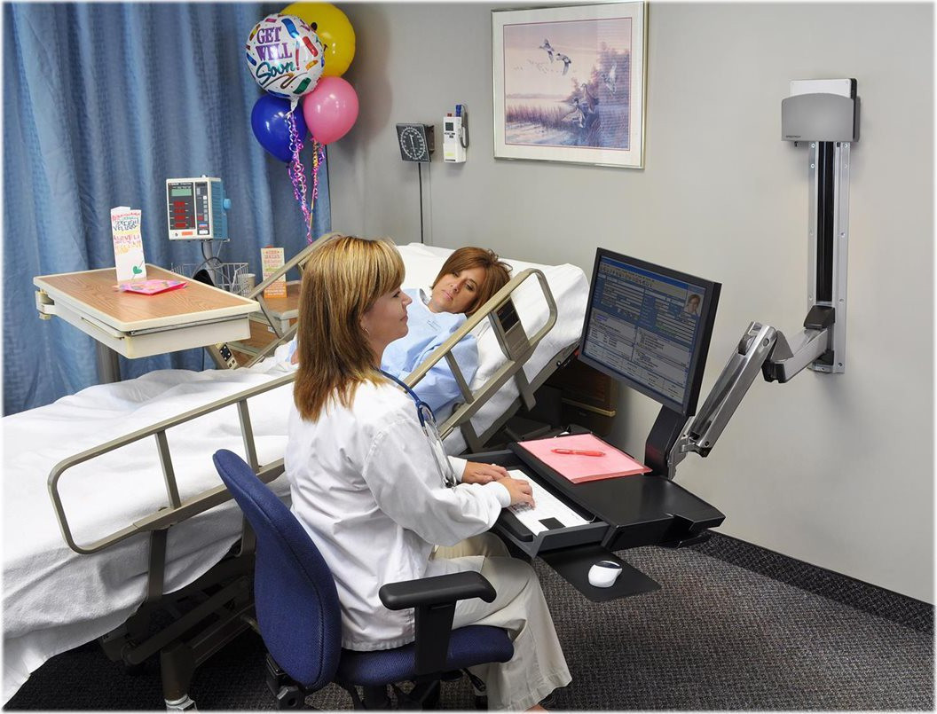 ERGOTRON SV Sit-Stand Combo System silve
