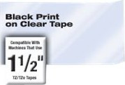 Brother TZe tape 36mmx8m black/clear