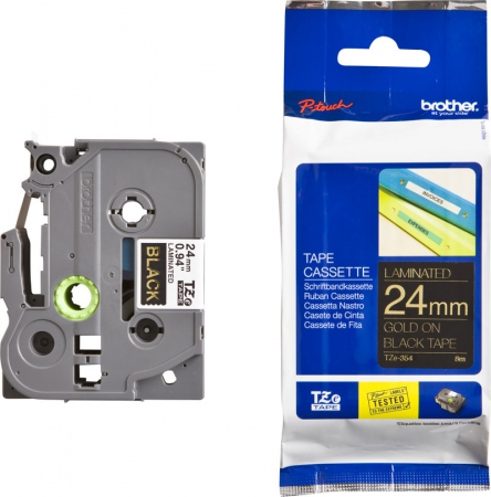 Brother TZe tape 24mmx8m gold/black