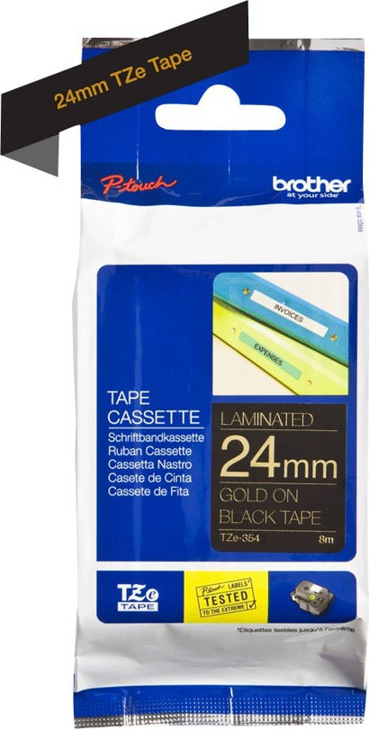 Brother TZe tape 24mmx8m gold/black