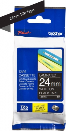 Brother TZe tape 24mmx8m white/black