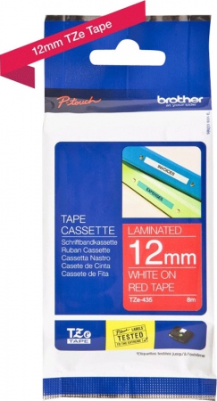 Brother TZ tape 12mmx8m white/red