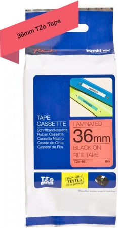 Brother TZe tape 36mmx8m black/red