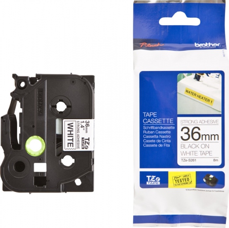 TZeS tape 36mmx8m strong black/white