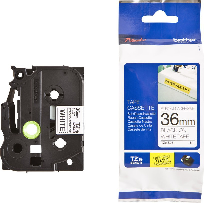 TZeS tape 36mmx8m strong black/white