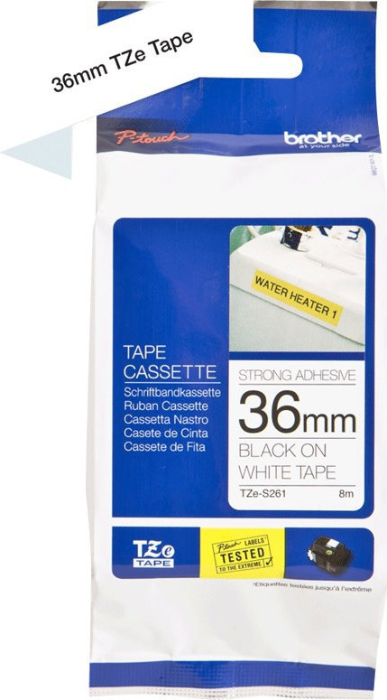 TZeS tape 36mmx8m strong black/white