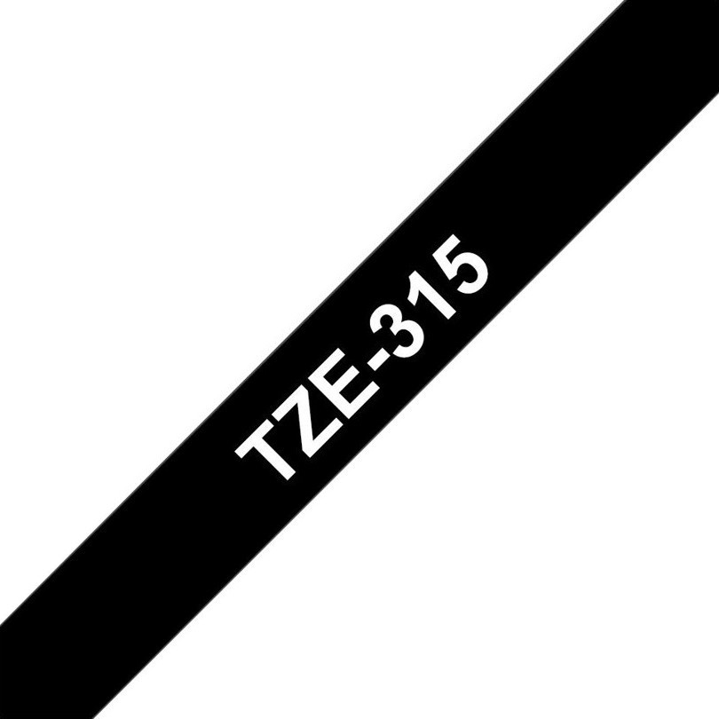 Brother TZe tape 6mmx8m white/black