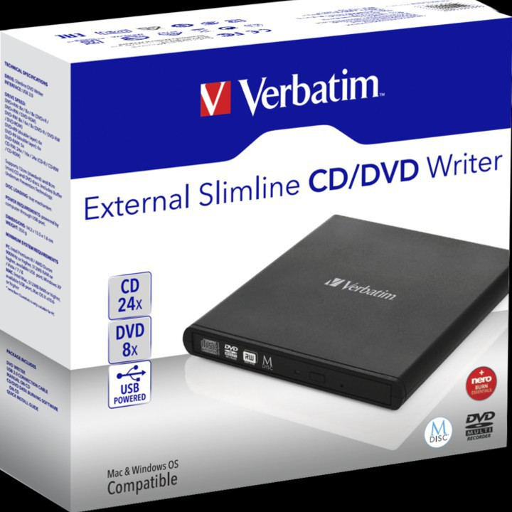 BildeMobile DVD rewriter USB 2.0, Black