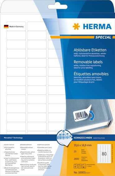 BildeHerma Etiketter Movables 35,6x16,9 (25)