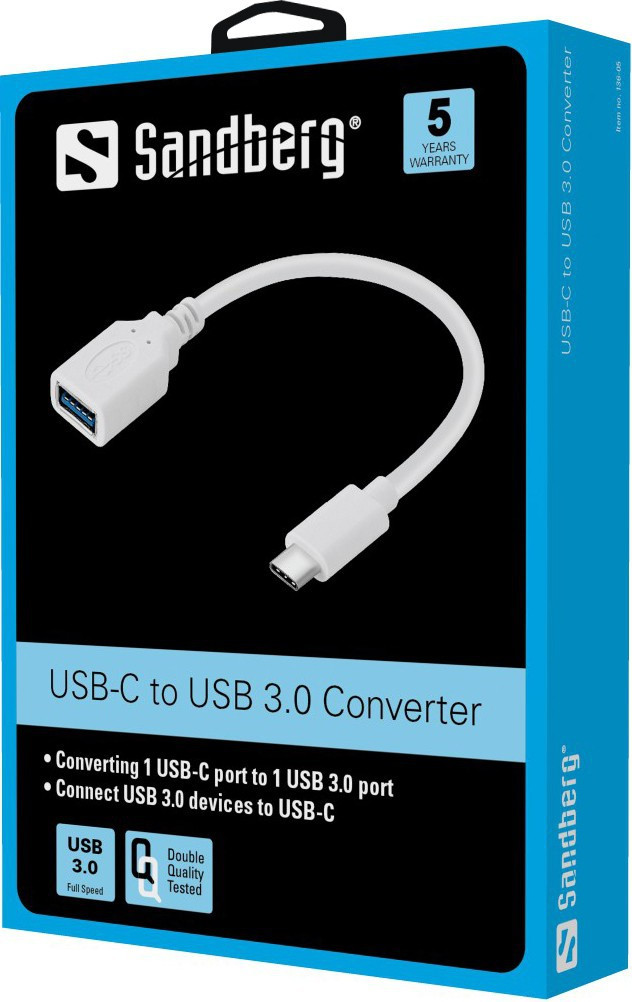 USB-C to USB 3.0 Converter, White