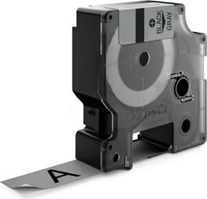 BildeDymo Label S0718170 Polyester Permanent Sot på Grå 9mm 5.5m